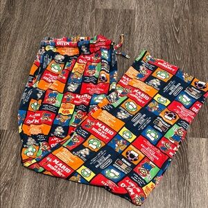 Nintendo Kids Pajama Bottoms - Red, Blue, Orange. Size - XL